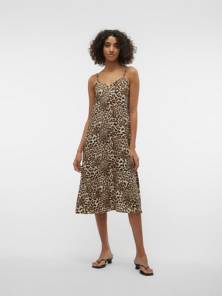 Vero Moda Shirtkleid Legeres Spaghettiträger mit Seidenoptik Wadenlang (lang) VMJOSIE CALF SINGLET DRESS WVN GA von Vero Moda