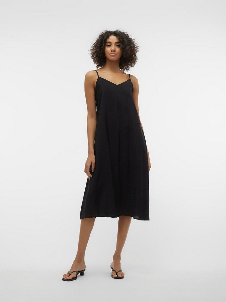 Vero Moda Shirtkleid Legeres Spaghettiträger mit Seidenoptik Wadenlang (lang) VMJOSIE CALF SINGLET DRESS WVN GA von Vero Moda