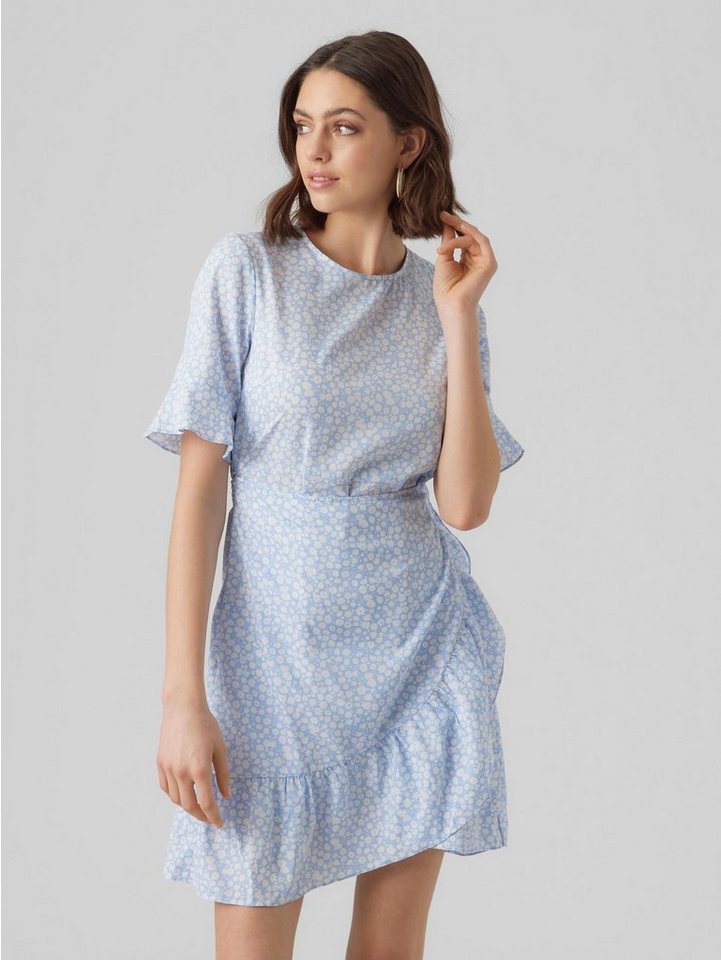 Vero Moda Shirtkleid Kurzes Mini Wickel VMHENNA (kurz) VMHENNA 2/4 O-NECK SHORT DRESS NOOS von Vero Moda