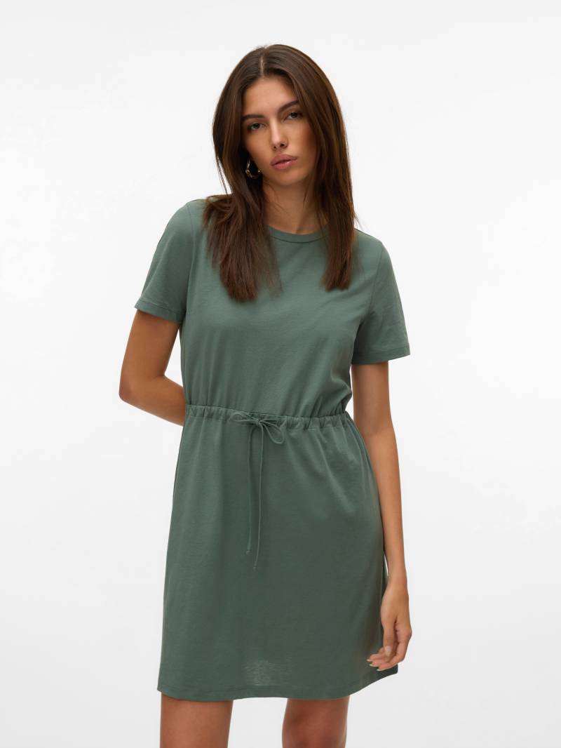 Vero Moda Shirtkleid "VMLUNA SS SHORT STRING DRESS JRS NOOS" von Vero Moda