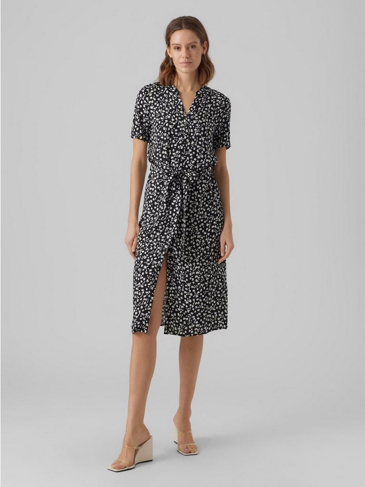 Vero Moda Shirtkleid Midi Blusen Kurzarm Tunika Dress VMVICA (lang) VMVICA S/S SHIRT DRESS GA WVN NOOS von Vero Moda