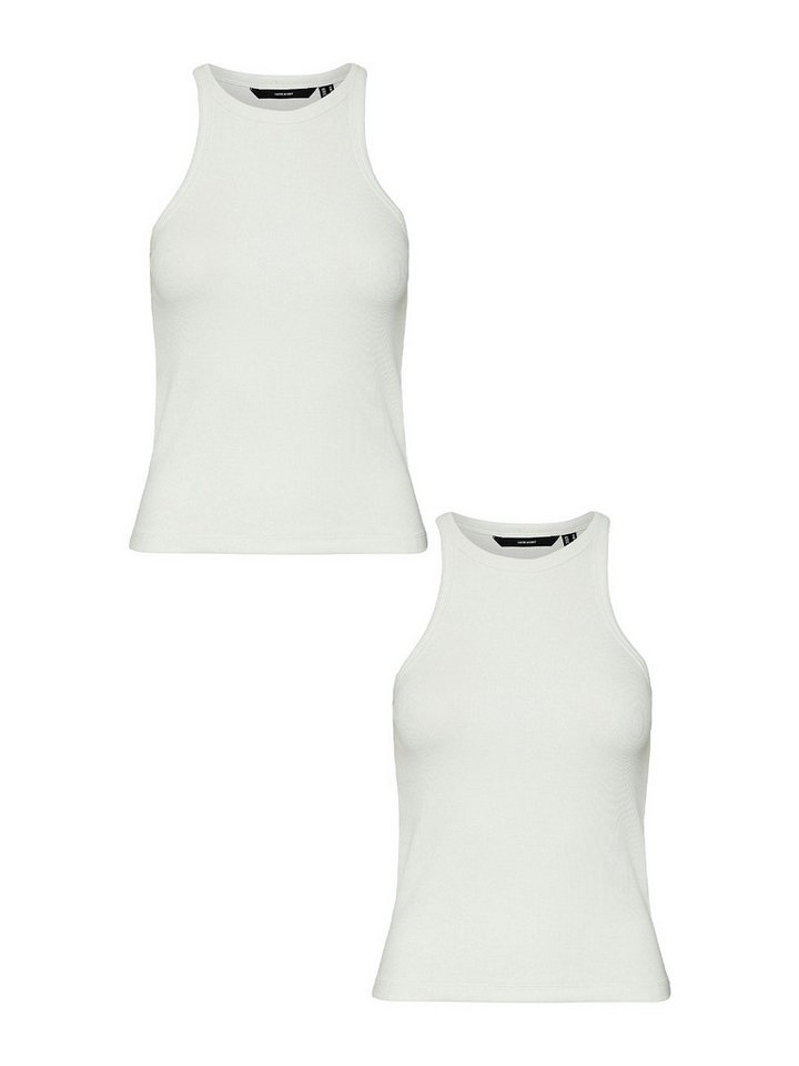 Vero Moda Shirttop 2er-Set enges Tank Rundhals ohne Ärmel (2-tlg) VMCHLOE SHORT TANK TOP GA JRS NOOS von Vero Moda