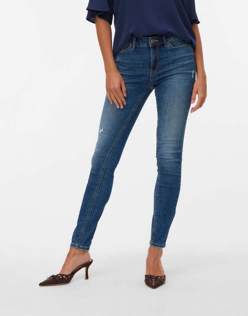 Vero Moda - Skinny-Jeans aus dunkelblauem Denim von Vero Moda