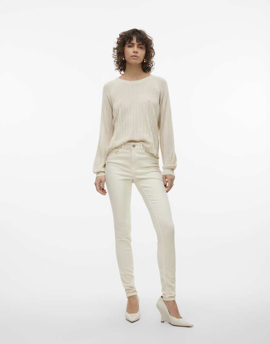 Vero Moda - Skinny-Jeans in Ecru-Neutral von Vero Moda