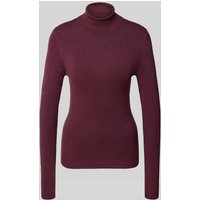 Vero Moda Slim Fit Rollkragenpullover aus Viskose-Mix Modell 'GLORY' in Bordeaux, Größe XS von Vero Moda