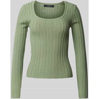 Vero Moda Slim Fit Strickpullover mit Viskose-Anteil Modell 'CECILIE' in Schilf, Größe XL Vero Moda Slim Fit Strickpullover mit Viskose-Anteil Modell 'CECILIE' in Schilf, Größe XL von Vero Moda