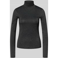 Vero Moda Slim Fit Turtleneck aus Viskose-Mix Modell 'LAVA GLITTER' in Black, Größe S von Vero Moda
