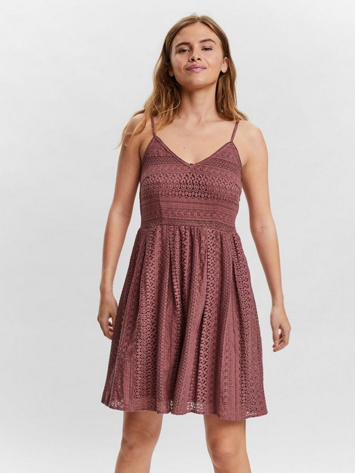 Vero Moda Sommerkleid Honey (1-tlg) Falten, Spitze, Drapiert/gerafft, Lochmuster von Vero Moda