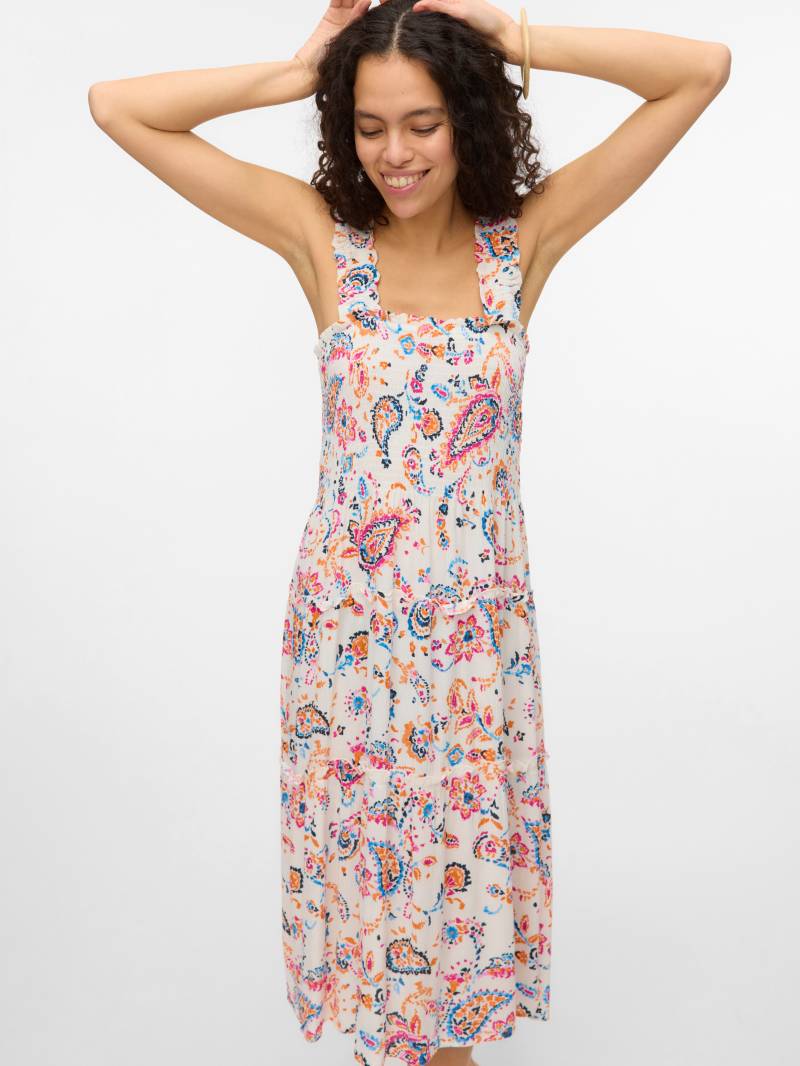 Vero Moda Sommerkleid "VMMENNY SL SMOCK CALF DRESS WVN GA" von Vero Moda