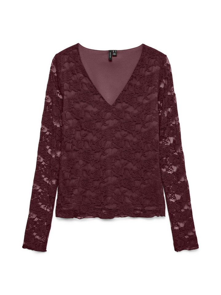 Vero Moda Spitzenshirt VMIBEN LS V-NECK TOP JRS NOOS von Vero Moda
