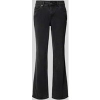 Vero Moda Straight Fit High-Waist-Jeans mit Nieten Modell 'FILIPPA' in Black, Größe 25/32 von Vero Moda