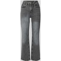 Vero Moda Straight Fit Jeans mit Baumwolle in Mittelgrau Melange, Größe 32/32 von Vero Moda