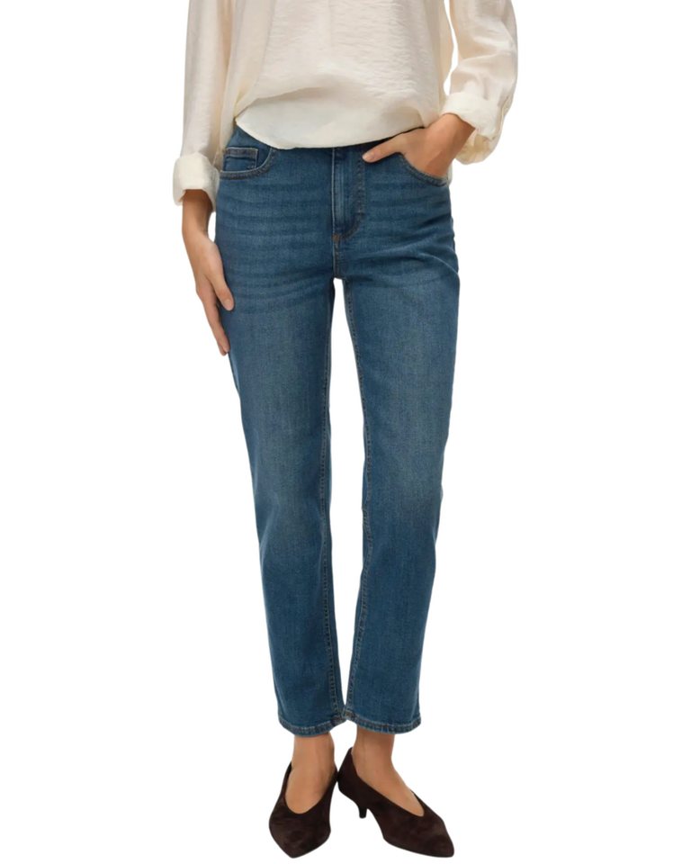 Vero Moda Straight-Jeans Slim Fit Mid Rise Hose von Vero Moda