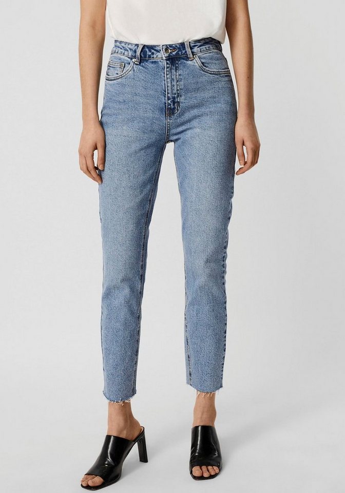 Vero Moda Straight-Jeans VMBRENDA mit leicht ausgefranstem Saum, stonewashed für einen Used-Look von Vero Moda