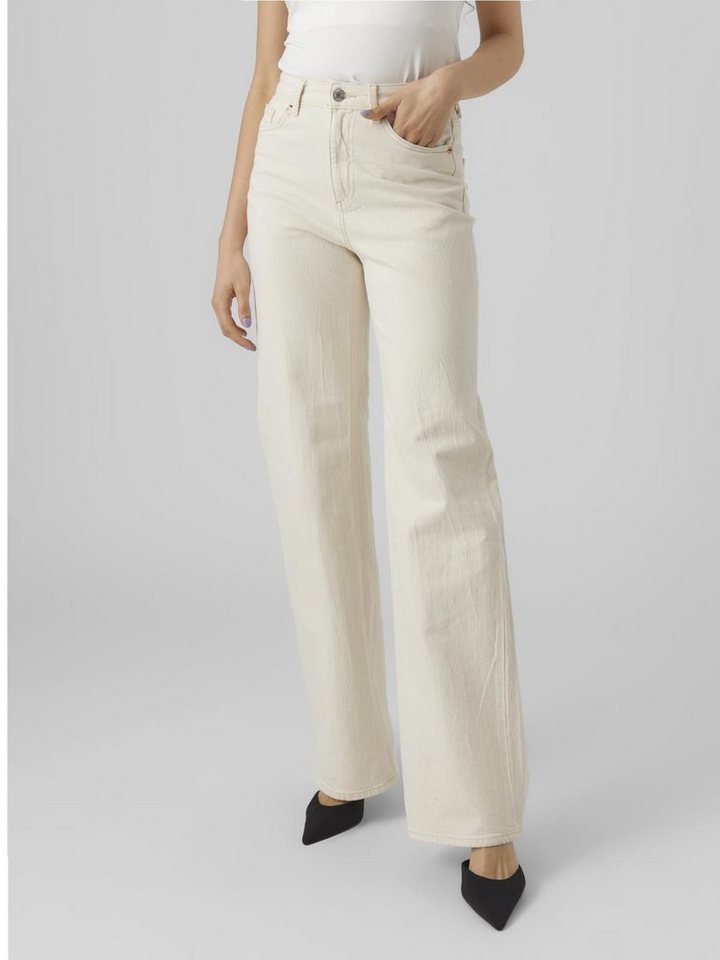 Vero Moda Straight-Jeans VMTESSA HR WIDE STR JEANS ECRU GA von Vero Moda