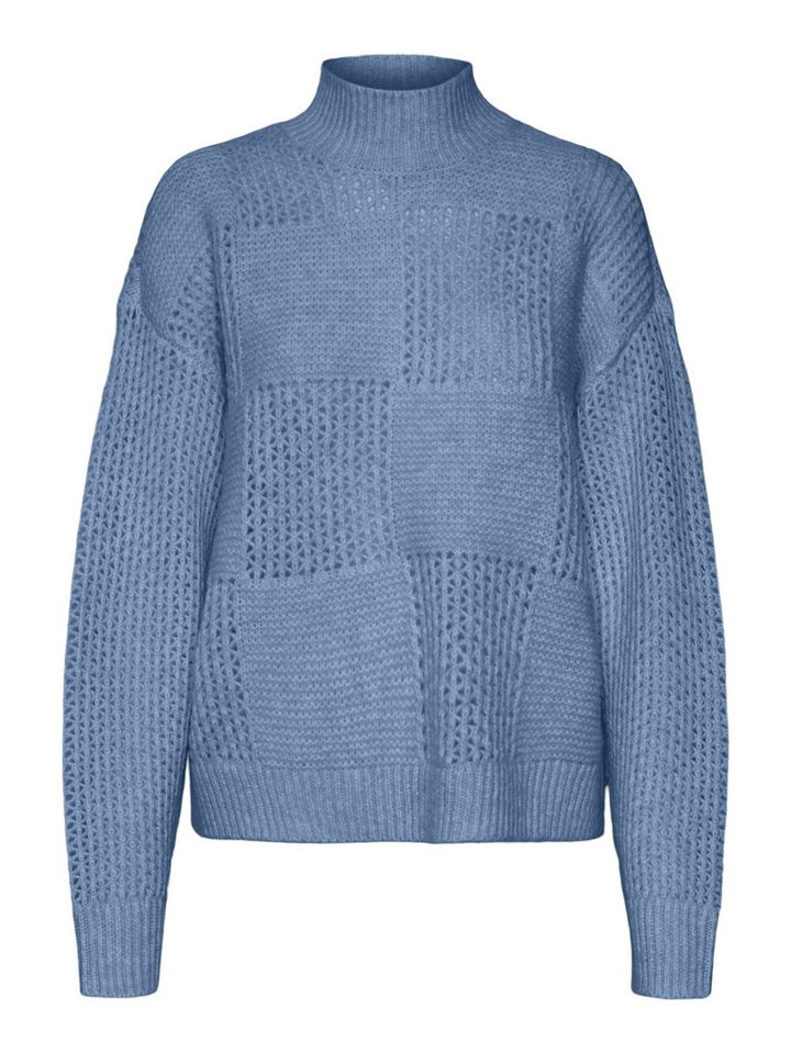 Vero Moda Strandpullover VMMOON LS HIGHNECK PULLOVER GA BF Allure/W. MELANGE von Vero Moda