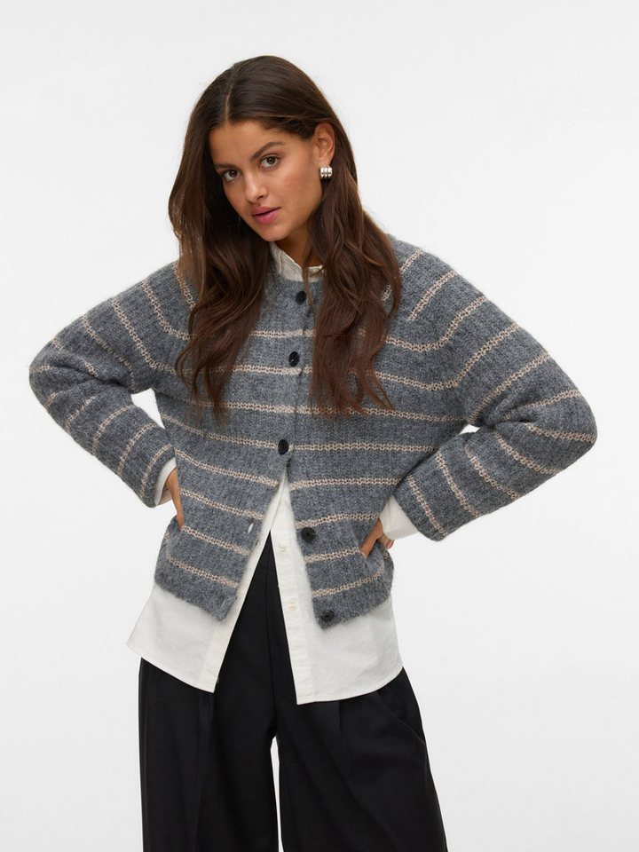 Vero Moda Strickjacke VMAWESOME SHINE LS O-NCK STRIPE CARD BOO von Vero Moda