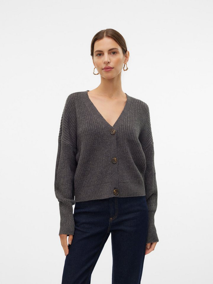 Vero Moda Strickjacke VMLEA LS V-NECK CUFF CARDIGAN NOOS mit Knopfleiste von Vero Moda