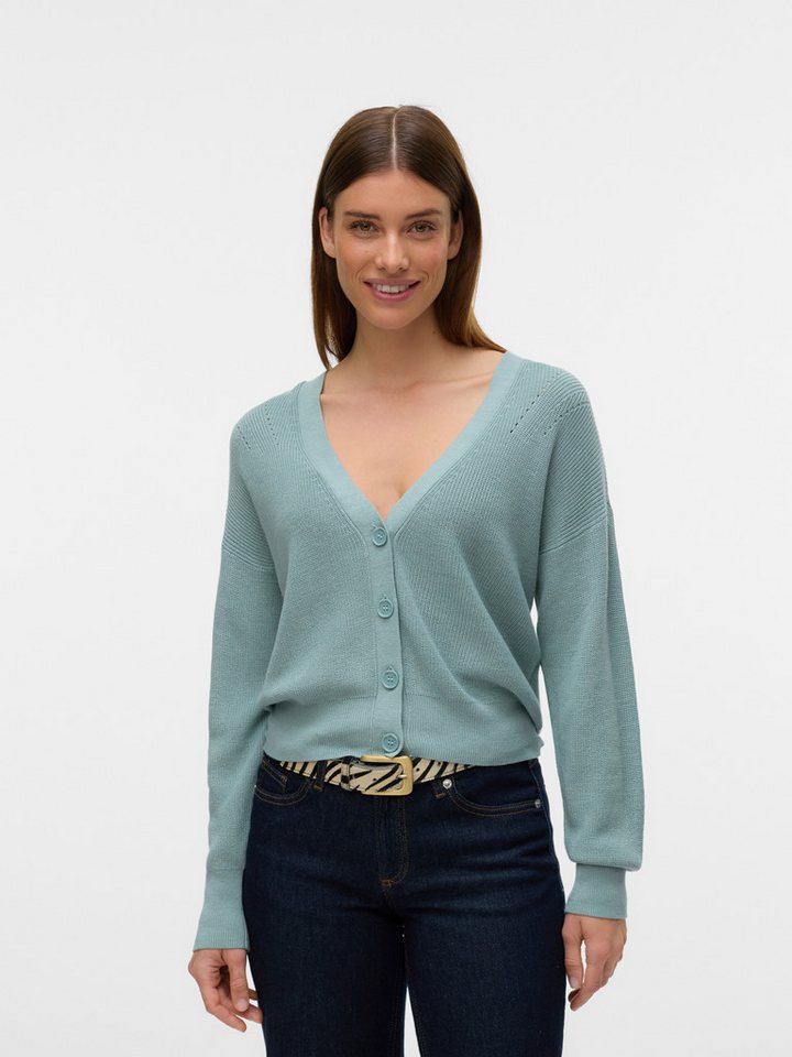 Vero Moda Strickjacke VMNEWLEXSUN LS SHORT V-NECK CAR GA NOOS von Vero Moda