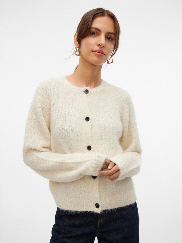Vero Moda Strickjacke VMNOVAH LS O-NECK BUTTON CARDI GA NOOS von Vero Moda