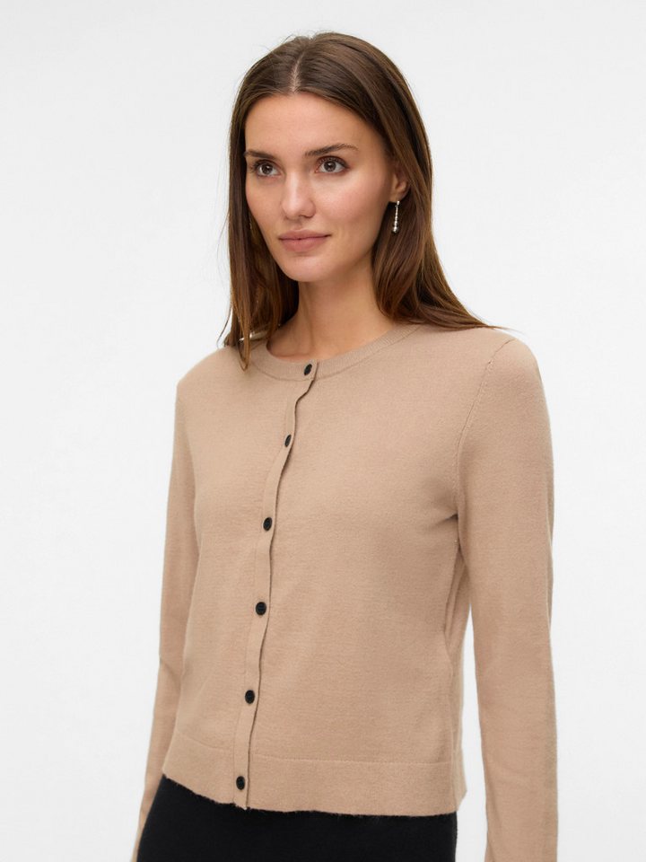 Vero Moda Strickjacke VMVICKY LS O-NECK BUTTON CARDIGAN NOOS von Vero Moda