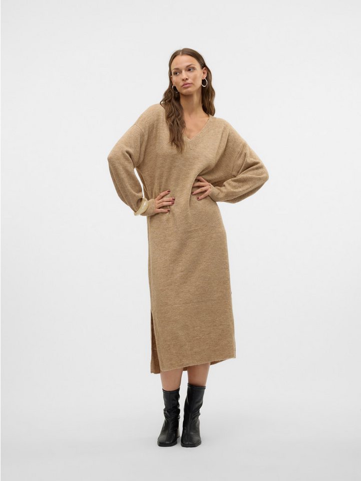 Vero Moda Strickkleid VMJUPITER LS V-NECK CALF DRESS BF von Vero Moda
