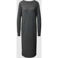 Vero Moda Strickkleid mit geripptem Rundhalsausschnitt Modell 'LEFILE' in Mittelgrau Melange, Größe XS von Vero Moda