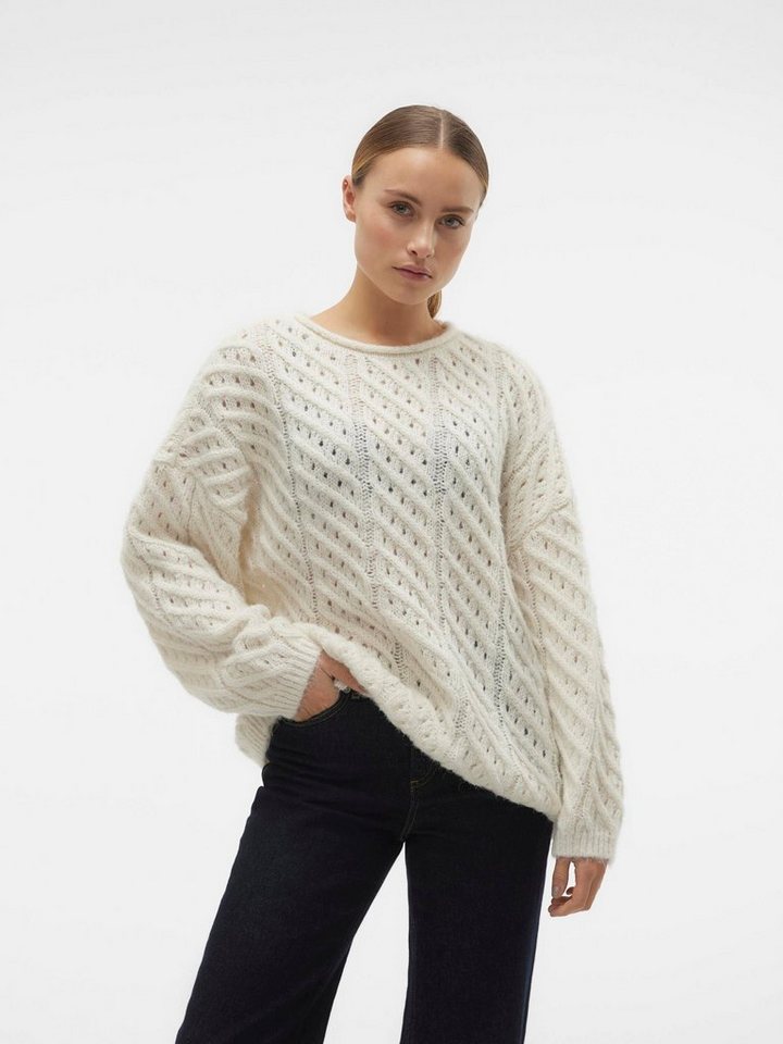 Vero Moda Strickpullover Hana (1-tlg) Lochmuster von Vero Moda