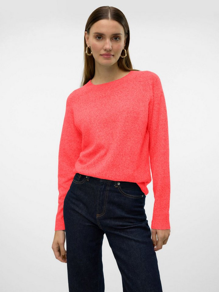 Vero Moda Strickpullover Strick Meliert Basic Langarm VMDOFFY VMDOFFY LS O-NECK BLOUSE GA NOOS von Vero Moda