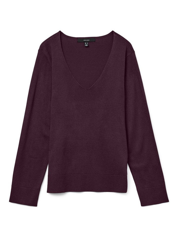Vero Moda Strickpullover Strickpullover loose fit V-Ausschnitt Langarm VMSILJE LS V-NECK PULLOVER GA NOOS von Vero Moda
