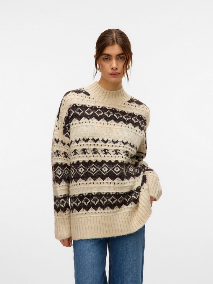 Vero Moda Strickpullover VMAMPLE LS HIGH NECK PULLOVER BOO von Vero Moda
