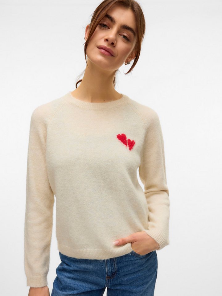 Vero Moda Strickpullover VMBAM LS O-NECK PULLOVER BOO ENT von Vero Moda