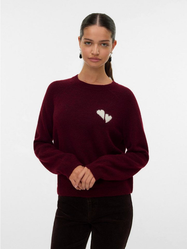 Vero Moda Strickpullover VMBAM LS O-NECK PULLOVER BOO ENT von Vero Moda