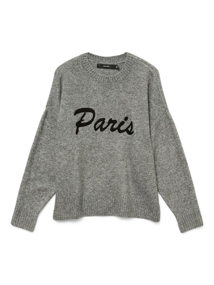 Vero Moda Strickpullover VMBOOM LS O-NECK TEXT PULLOVER NOOS von Vero Moda