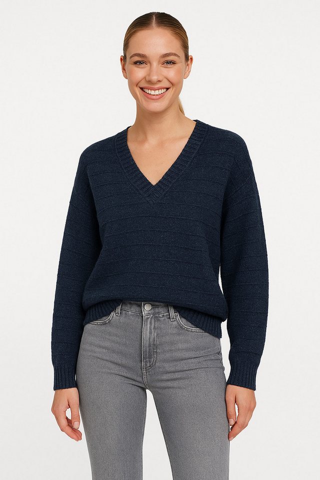 Vero Moda Strickpullover VMBOOM STRUCTURE LS V-NECK PULLOVER BOO von Vero Moda