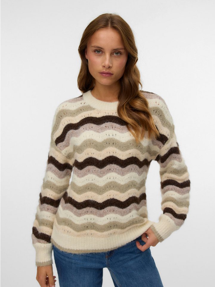 Vero Moda Strickpullover VMDOJA LS O-NECK PULLOVER BOO von Vero Moda