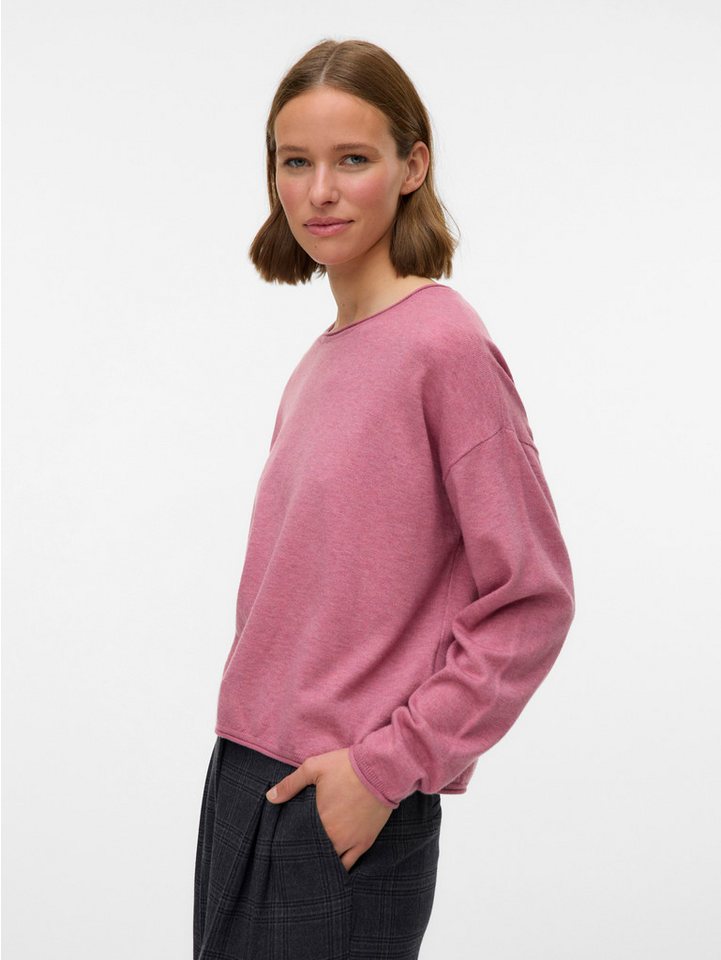 Vero Moda Strickpullover VMEXCITING PLAIN LS O-NK ROLL PULLOV BOO von Vero Moda