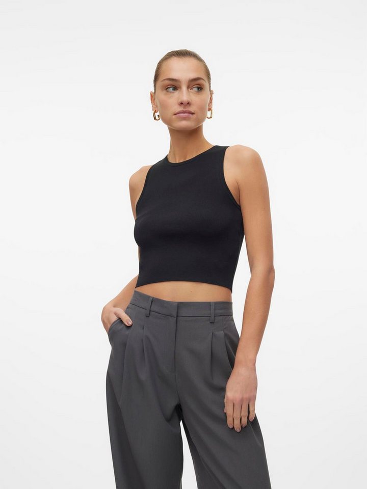 Vero Moda Strickpullover VMGINNY SL O-NECK CROP TOP NOOS Stricktop in kurzer Form von Vero Moda