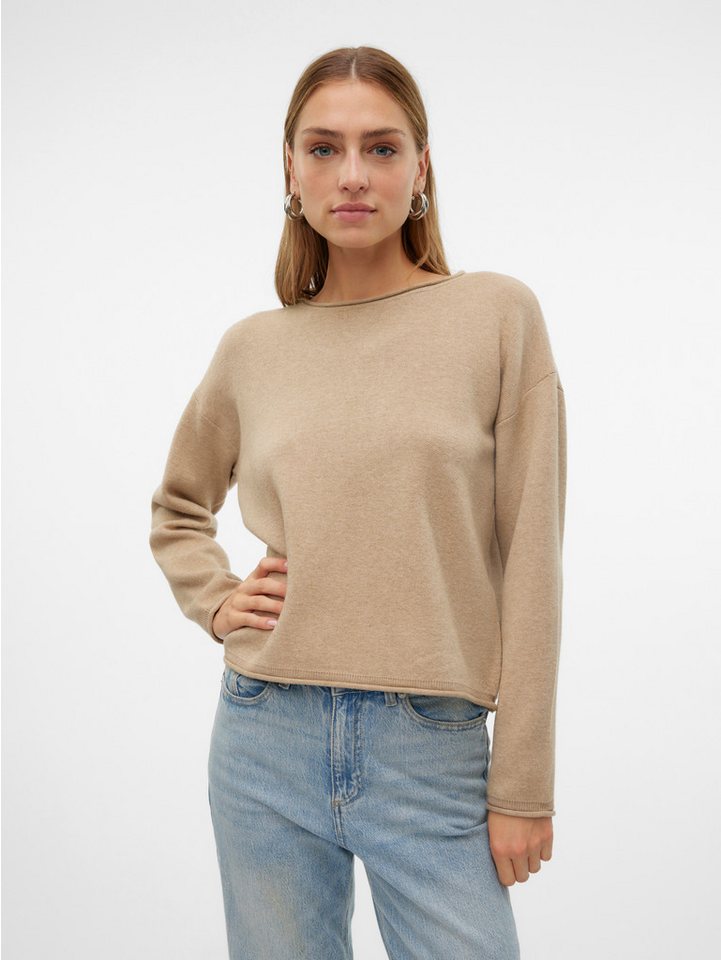 Vero Moda Strickpullover VMGOLD ROLL LS O-NECK PULLOVER GA von Vero Moda