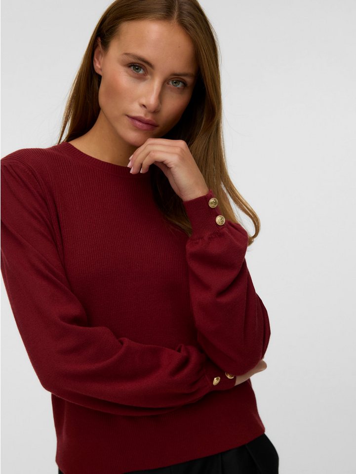 Vero Moda Strickpullover VMHOLLYKARIS LS O-NECK PULLOVER BOO von Vero Moda