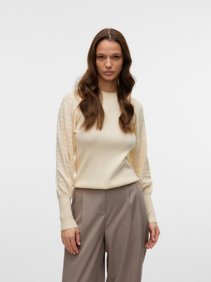 Vero Moda Strickpullover VMHOLLYPOINTELLE LS O-NCK PULLOVE GA BOO von Vero Moda