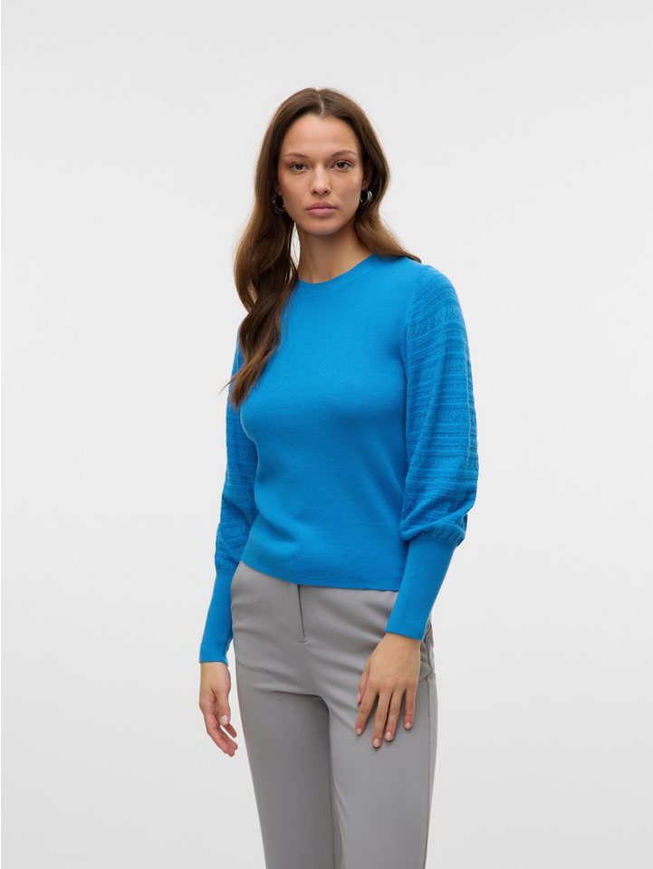 Vero Moda Strickpullover VMHOLLYPOINTELLE LS O-NCK PULLOVE GA BOO von Vero Moda