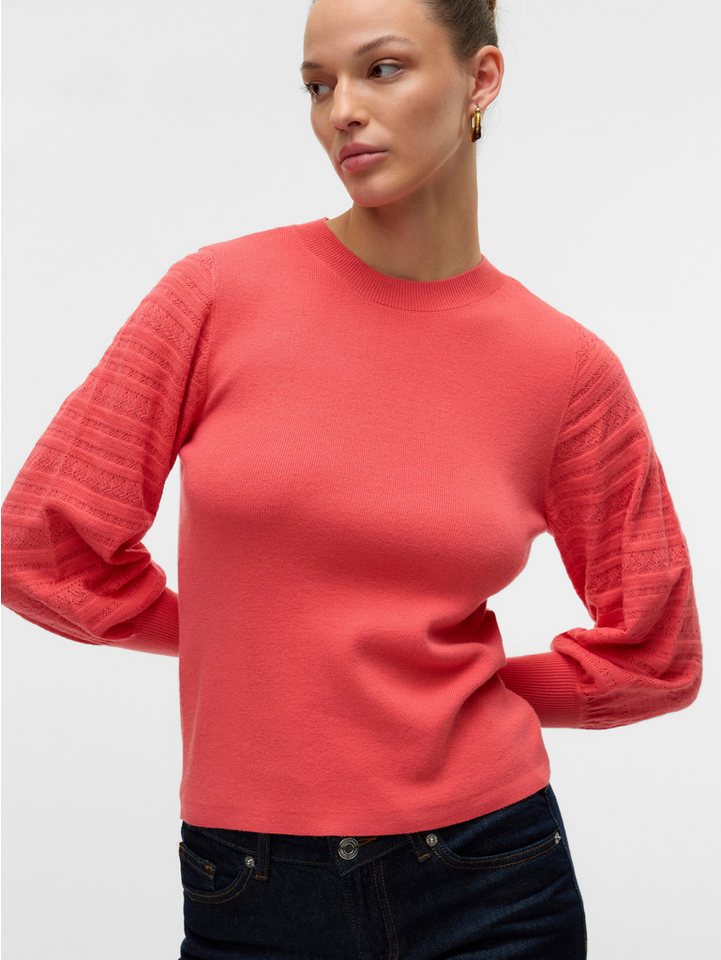 Vero Moda Strickpullover VMHOLLYPOINTELLE LS O-NCK PULLOVE GA BOO von Vero Moda
