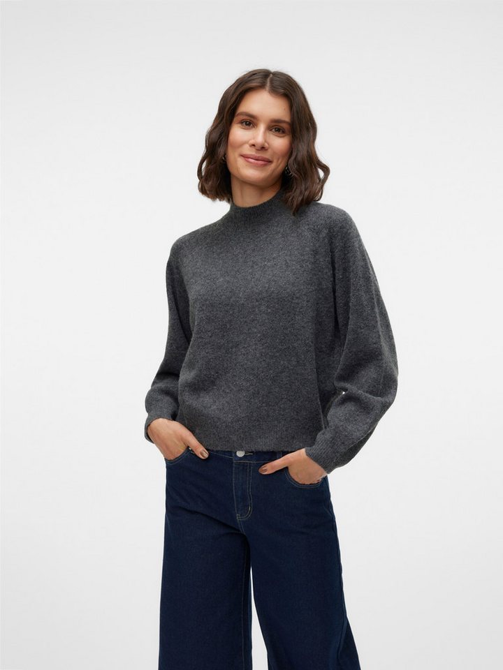 Vero Moda Strickpullover VMLEAF LS HIGH NECK PULLOVER ENT von Vero Moda