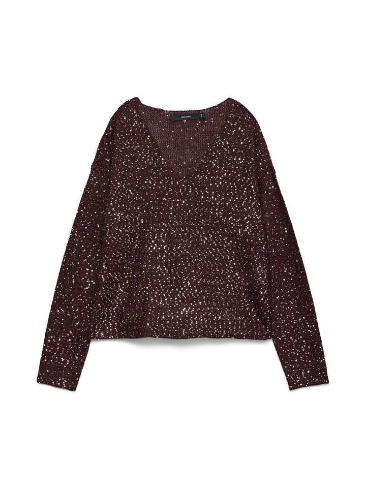 Vero Moda Strickpullover VMLEILANI NEW LS V-NECK PULLOVER REP von Vero Moda