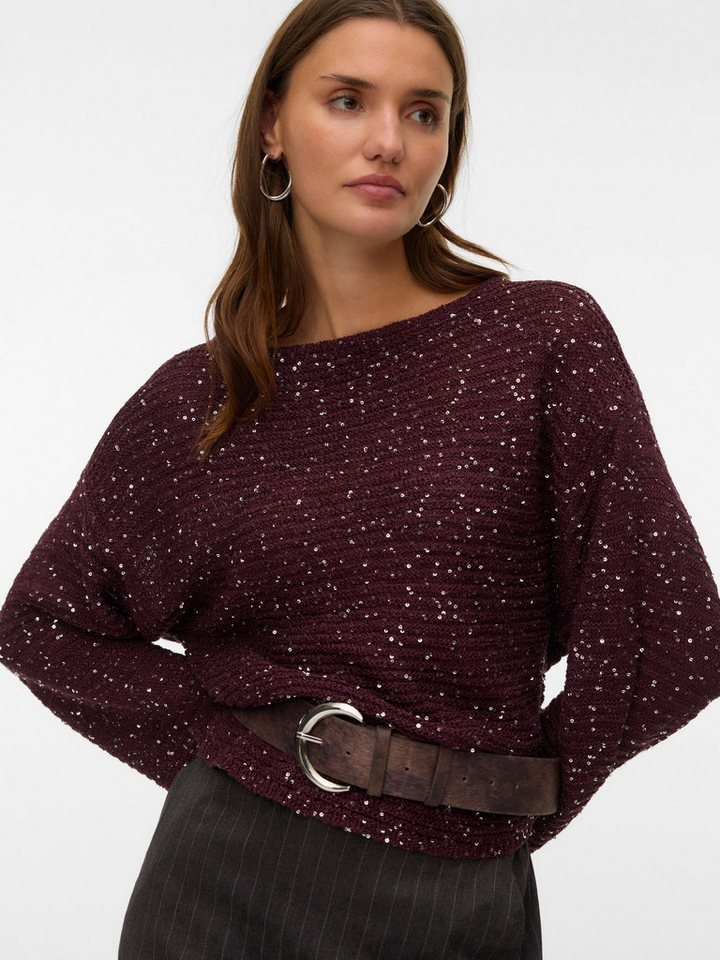 Vero Moda Strickpullover VMLEILANI STITCH LS BOATNECK PULLOVER von Vero Moda