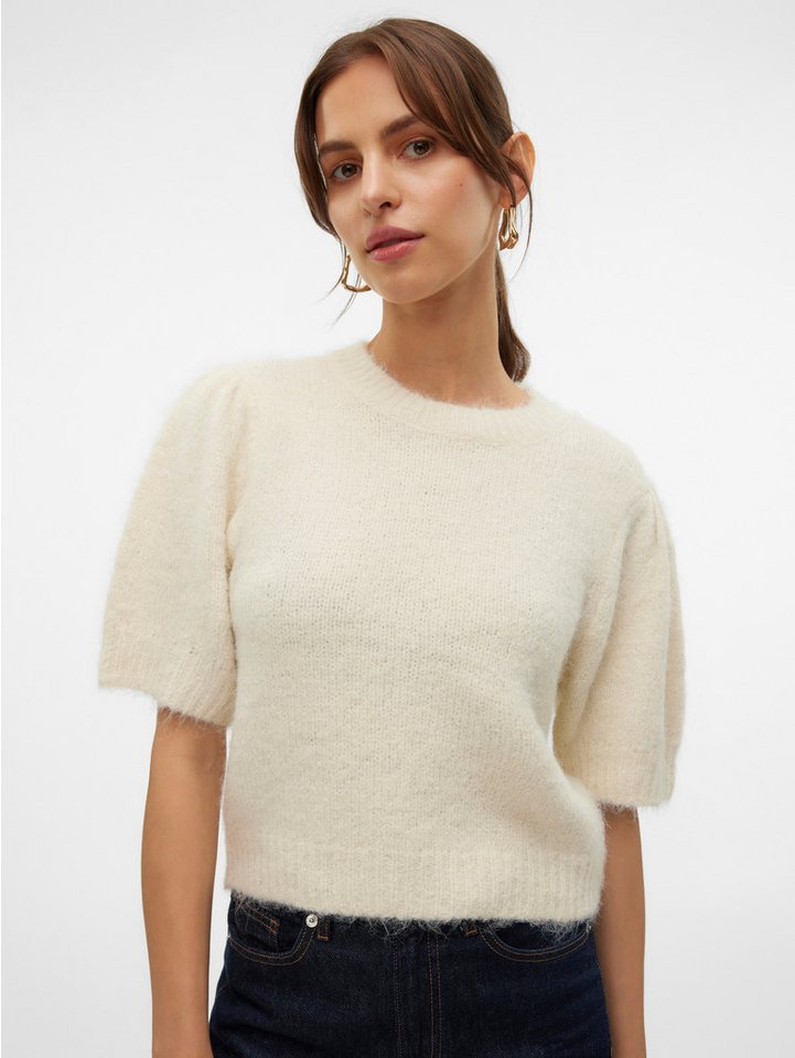 Vero Moda Strickpullover VMNOVAH SS O-NECK PUFF PULLOVER GA NOOS von Vero Moda