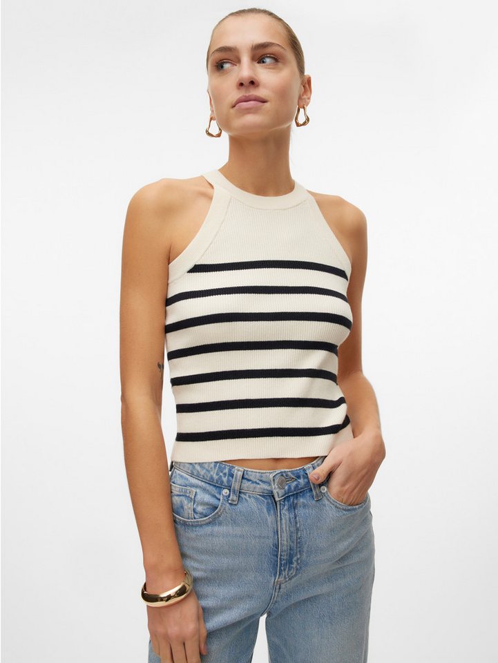 Vero Moda Stricktop VMSABA RIB SL O-NECK TOP GA NOOS von Vero Moda