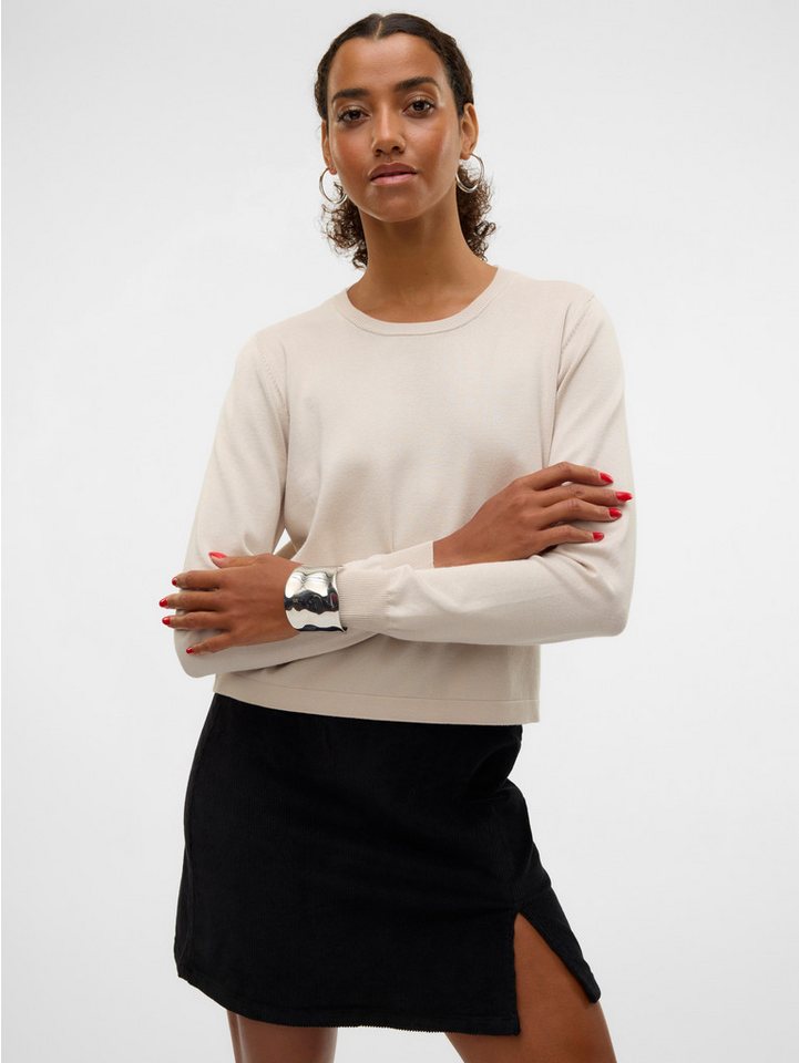 Vero Moda Strickpullover VMSILJE LS O-NECK SHORT PULLOVER GA NOOS von Vero Moda