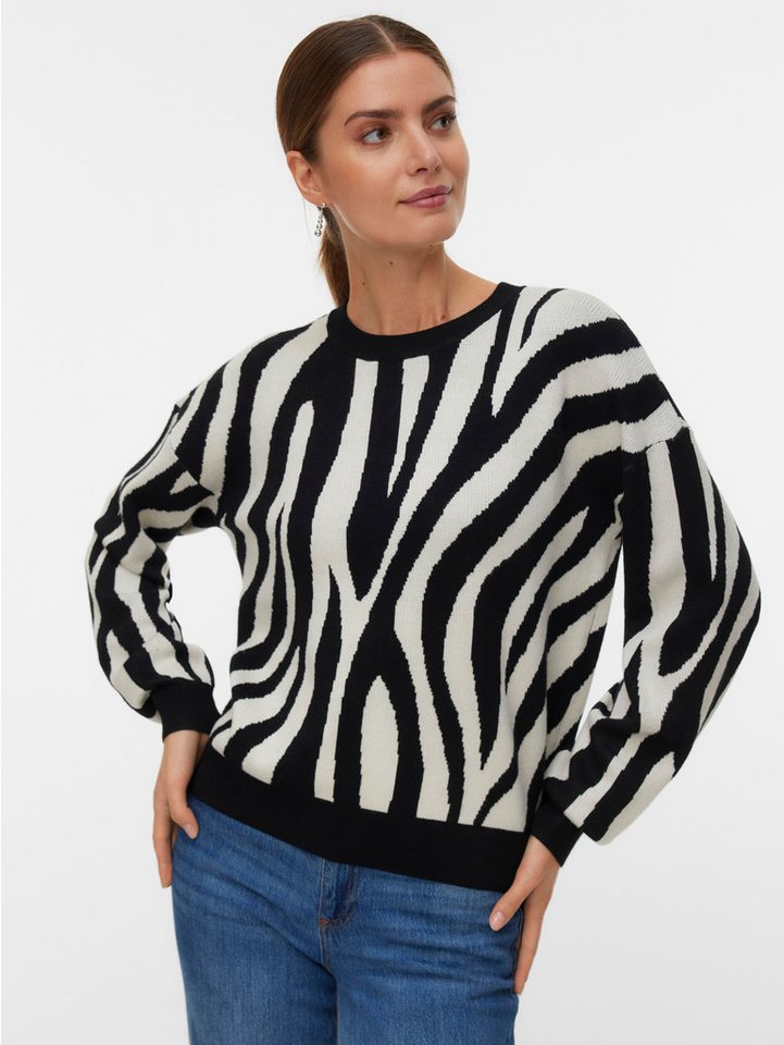 Vero Moda Strickpullover VMSILJEANIMAL LS O-NCK PULLOVER GA NOOS von Vero Moda